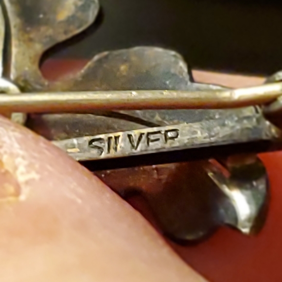 Antique Japanese silver and pearl brooch - Picture 2 of 4